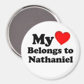 Aimant Mon coeur appartient à Nathaniel (Recto/Verso)