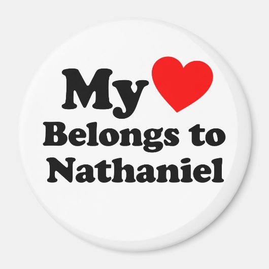Aimant Mon coeur appartient à Nathaniel (Devant)