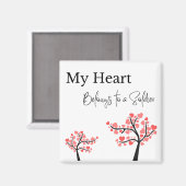 Aimant Mon coeur appartient à un arbre cardiaque soldat (Recto/Verso)