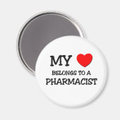 Aimant Mon Coeur Appartient À Un PHARMACIEN (Recto/Verso)