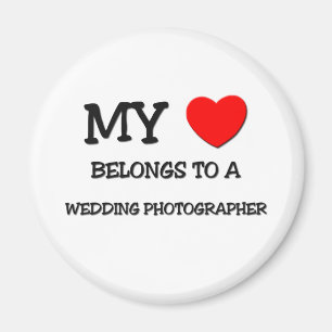 Aimant Mon coeur appartient à un PHOTOGRAPHE de MARIAGE