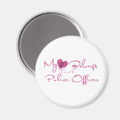 Aimant Mon coeur appartient à un policier (Recto/Verso)