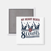 Aimant Mon Coeur bat En 8 Comtes Natation Synchronisée (Recto/Verso)