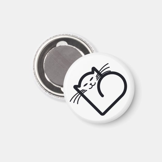 Aimant Mon coeur de chat (Recto/Verso)