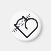 Aimant Mon coeur de chat (Devant)