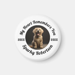 Aimant Mon cœur se souvient de vous Mémorial pour animaux