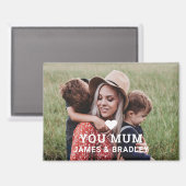 Aimant MON COEUR T'AIME Fête des MÈRES (Recto/Verso)