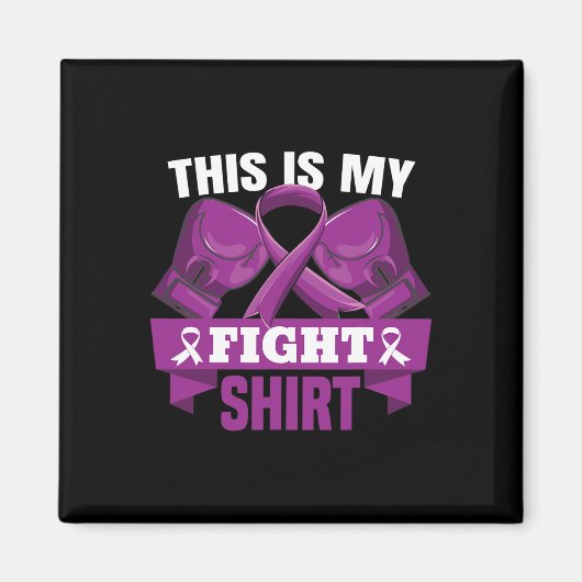 Aimant Mon combat Fibromyalgia Fighter Support est fort (Devant)