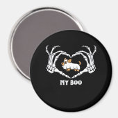 Aimant Mon Costume Boo Chihuahua Avec Mains Coeurs Squele (Recto/Verso)