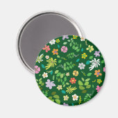 Aimant Mon design de fleurs 4 (Recto/Verso)