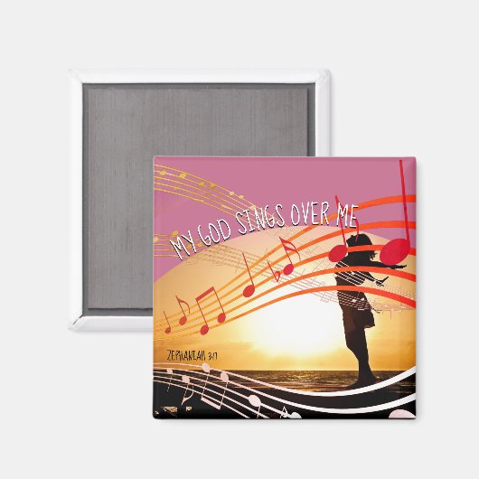 Aimant MON DIEU CHANTE SUR MOI-MÊME Christian (Recto/Verso)