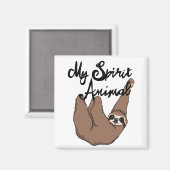 Aimant Mon Esprit Animal mignon Sloth (Recto/Verso)