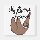 Aimant Mon Esprit Animal mignon Sloth (Devant)