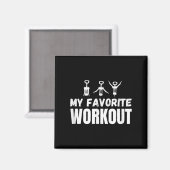 Aimant Mon exercice préféré Exercice d'entraînement Amusa (Recto/Verso)