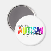 Aimant Mon héros Mon fils - Autisme (Recto/Verso)