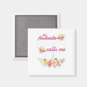 Aimant Mon Ingénieur Chimique Préféré M'Appelle Maman (Recto/Verso)