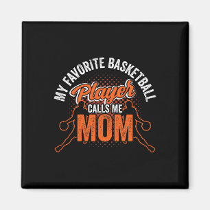 Aimant Mon Joueur Bysketbyll Favori M'Appelle Maman Team