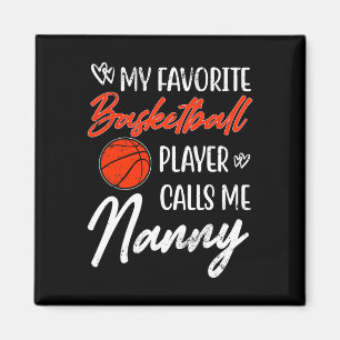 Aimant Mon joueur de basket préféré m'appelle Nanny Funny