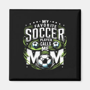 Aimant Mon Joueur De Football Favori M'appelle Maman Mama