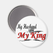 Aimant Mon mari, mon roi, l'aimant noir et rouge (Recto/Verso)