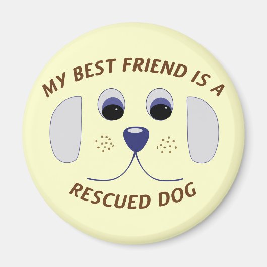 Aimant Mon meilleur ami est un chien Secouru (Devant)