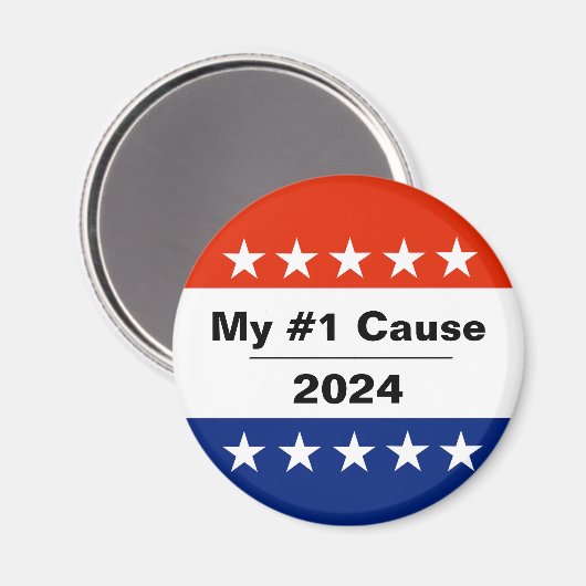 Aimant Mon numéro d'élection 2024 (Recto/Verso)