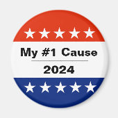 Aimant Mon numéro d'élection 2024 (Devant)