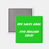 Aimant Mon objectif de vente personnalisable (Recto/Verso)