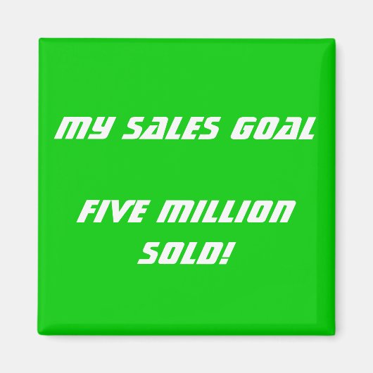 Aimant Mon objectif de vente personnalisable (Devant)