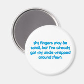 Aimant Mon oncle&apos ; s enveloppés (bleu) (Recto/Verso)