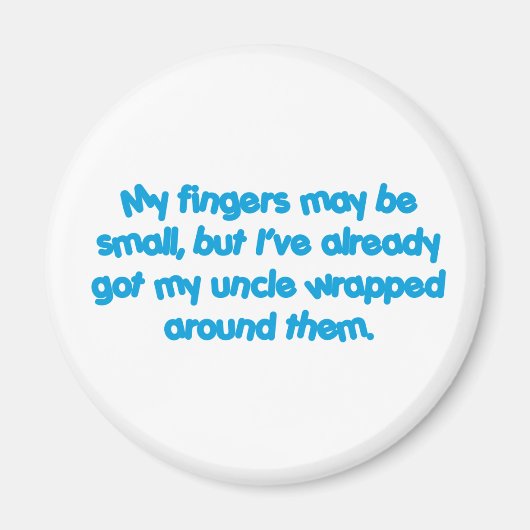 Aimant Mon oncle&apos ; s enveloppés (bleu) (Devant)