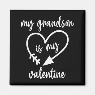 Aimant Mon petit-fils est mon Saint-Valentin Cute la Sain