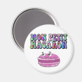 Aimant Mon Petit Macaron Retro Tie Dye Texte Super (Recto/Verso)