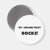 Aimant MON Pilote Aérien ROCKS ! (Recto/Verso)