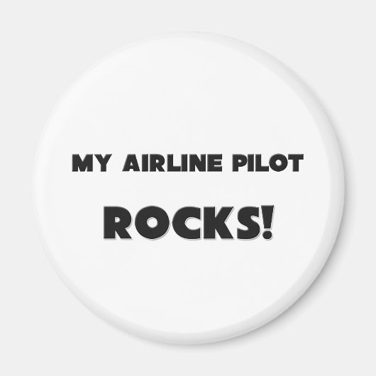 Aimant MON Pilote Aérien ROCKS ! (Devant)