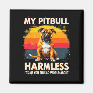 Aimant Mon Pitbull est Vintage Pitbul Premium