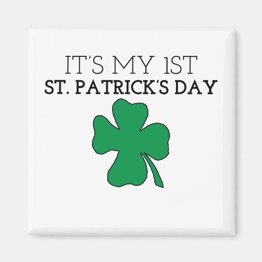 Aimant Mon premier graphique de la Saint-Patrick (Devant)
