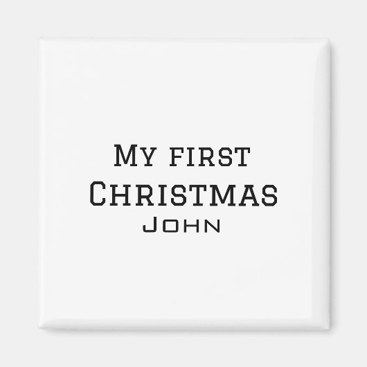 Aimant Mon premier Noël ajouter nom masculin hommes texte (Devant)
