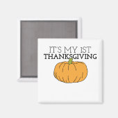 Aimant Mon Premier Patch Citrouille De Thanksgiving Pour (Recto/Verso)