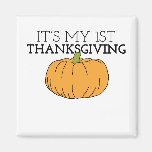Aimant Mon Premier Patch Citrouille De Thanksgiving Pour (Devant)