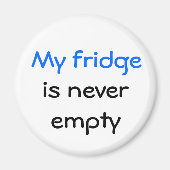 Aimant Mon réfrigérateur n'est jamais vide (Devant)