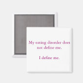 Aimant Mon trouble alimentaire ne me définit pas. (Recto/Verso)