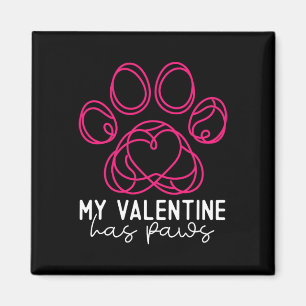 Aimant Mon Valentin a des pattes - Saint-Valentin drôle p