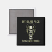 Aimant Mon visage de jeu est mon masque Byttle camouflage (Recto/Verso)
