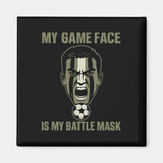 Aimant Mon visage de jeu est mon masque Byttle camouflage (Devant)