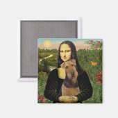 Aimant Mona Lisa - Airedale Terrier (#1) (Recto/Verso)