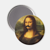 Aimant Mona Lisa Avec Moustache (Recto/Verso)