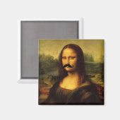Aimant Mona Lisa Avec Moustache (Recto/Verso)