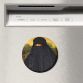 Aimant Mona Lisa cachée derrière la burqa (In Situ (Lave-vaisselle))