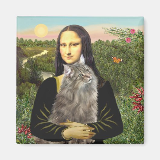 Aimant Mona Lisa - Chat des Forêts Norvégiennes (Devant)